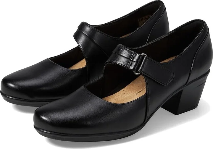 Clarks Emslie Lulin Women's Shoes Black : 6 B - Medium, Leather