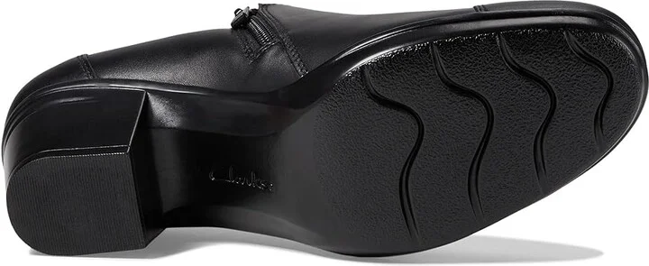Clarks Emslie Warren Women's Slip on Shoes Black Leather : 7 A - Narrow - Image 4