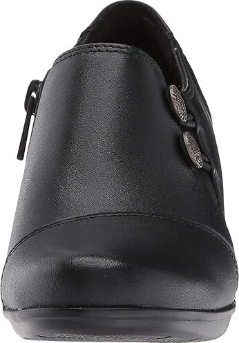 Clarks Emslie Warren Women's Slip on Shoes Black Leather : 7 A - Narrow - Image 6