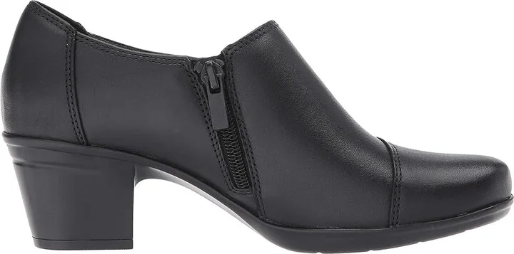 Clarks Emslie Warren Women's Slip on Shoes Black Leather : 7 A - Narrow - Image 8