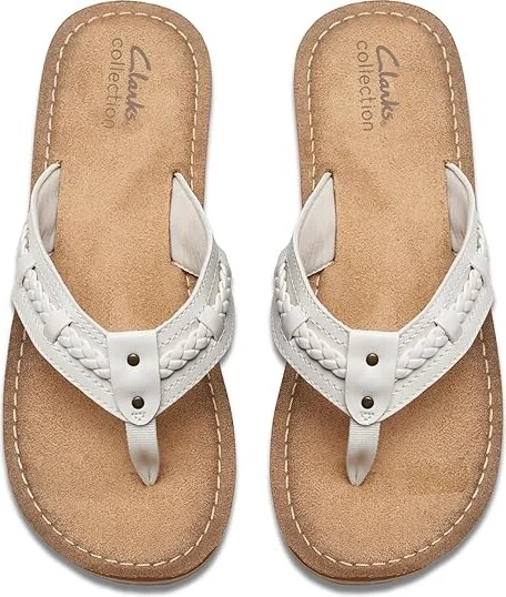 Clarks Fenner Nerice Women's Shoes Off-White Synthetic : 8 B - Medium - Image 2