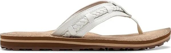 Clarks Fenner Nerice Women's Shoes Off-White Synthetic : 8 B - Medium - Image 6