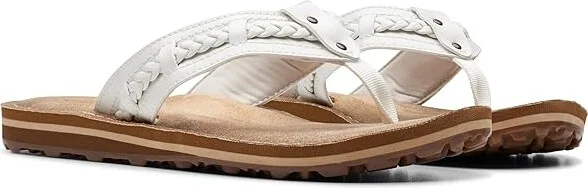Clarks Fenner Nerice Women's Shoes Off-White Synthetic : 8 B - Medium