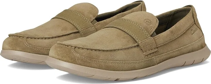 Clarks Flexway Band Men's Lace-up Boots Olive Suede : 7.5 D - Medium, Leather/Suede