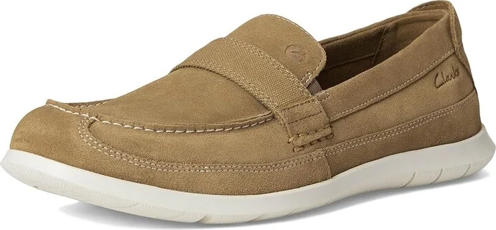 Clarks Flexway Band Men's Lace-up Boots Sand Suede : 8 EE - Wide, Leather/Suede - Image 5