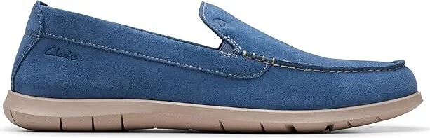 Clarks Flexway Step Men's Lace-up Boots Light Blue Suede : 7 EE - Wide - Image 6