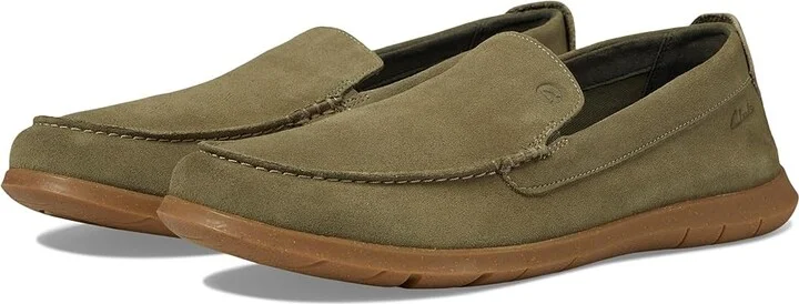 Clarks Flexway Step Men's Lace-up Boots Olive Suede : 7 D - Medium