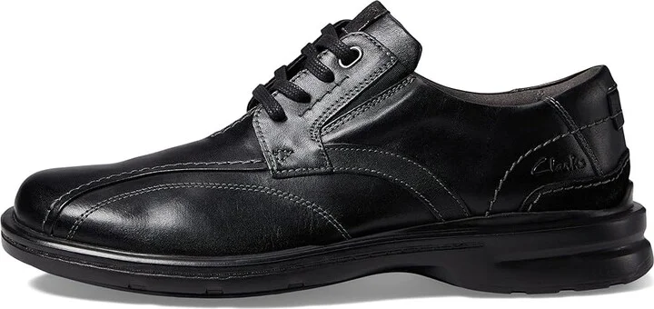 Clarks Gessler Lace Men's Shoes Black Leather : 8 D - Medium - Image 6