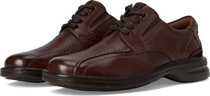 Clarks Gessler Lace Men's Shoes Mahogany : 9 D - Medium, Leather