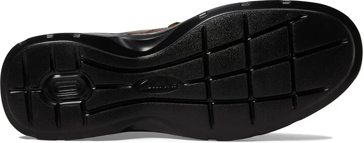 Clarks Gessler Step Men's Shoes Dark Tan Leather : 7 D - Medium - Image 3