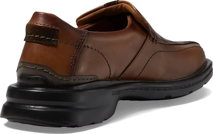 Clarks Gessler Step Men's Shoes Dark Tan Leather : 7 D - Medium - Image 4