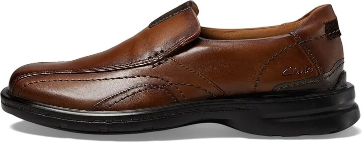 Clarks Gessler Step Men's Shoes Dark Tan Leather : 7 D - Medium - Image 6