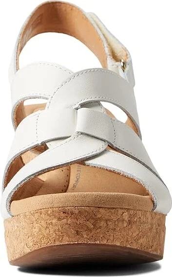Clarks Giselle Beach Women's Shoes White Leather : 7 B - Medium - Image 2