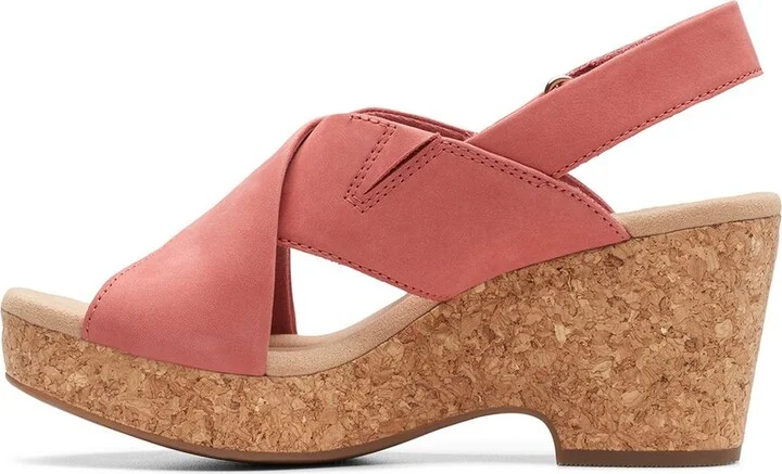 Clarks Giselle Dove Nubuck Heeled Sandal - Image 2