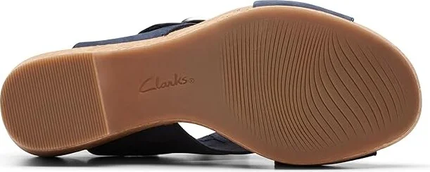 Clarks Giselle Dove Women's Sandals Navy Nubuck : 8.5 B - Medium, Leather/Rubber - Image 3