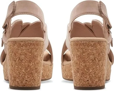 Clarks Giselle Dove Women's Sandals Sand Nubuck : 10 B - Medium, Leather/Rubber - Image 4