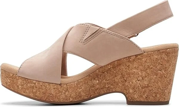 Clarks Giselle Dove Women's Sandals Sand Nubuck : 10 B - Medium, Leather/Rubber - Image 5