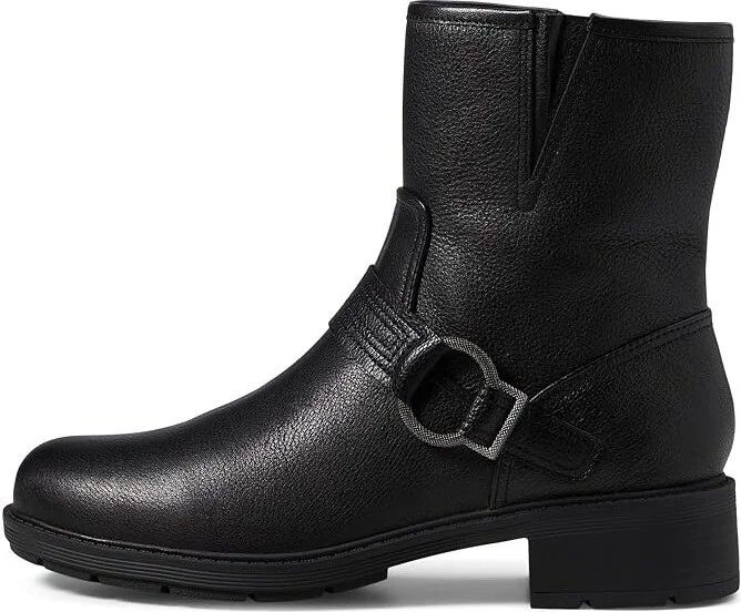 Clarks Hearth Cross Women's Boots Black Leather : 10 B - Medium - Image 5