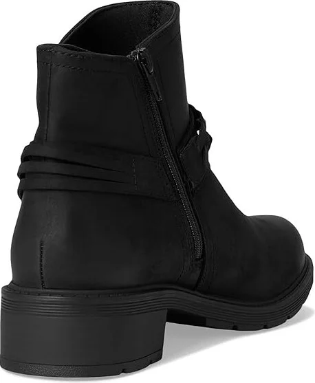 Clarks Hearth Kaylie Women's Boots Black Oily Leather : 6 D - Wide, Leather/Mesh/Polyester - Image 4