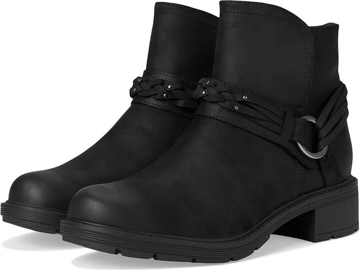 Clarks Hearth Kaylie Women's Boots Black Oily Leather : 6 D - Wide, Leather/Mesh/Polyester