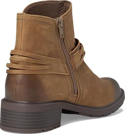 Clarks Hearth Kaylie Women's Boots Mushroom Oily Leather : 6.5 B - Medium, Leather/Mesh/Polyester - Image 4