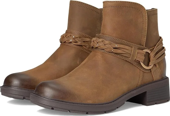 Clarks Hearth Kaylie Women's Boots Mushroom Oily Leather : 6.5 B - Medium, Leather/Mesh/Polyester