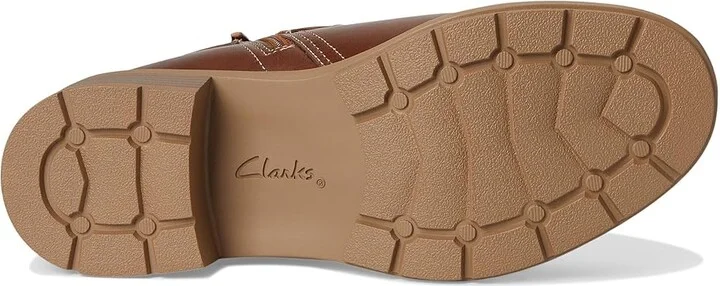 Clarks Hearth Kaylie Women's Boots Tan Leather : 6 D - Wide, Leather/Mesh/Polyester - Image 3