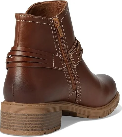 Clarks Hearth Kaylie Women's Boots Tan Leather : 6 D - Wide, Leather/Mesh/Polyester - Image 4