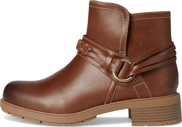 Clarks Hearth Kaylie Women's Boots Tan Leather : 6 D - Wide, Leather/Mesh/Polyester - Image 6