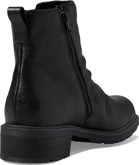 Clarks Hearth Rose Women's Boots Black Leather : 6 D - Wide - Image 4