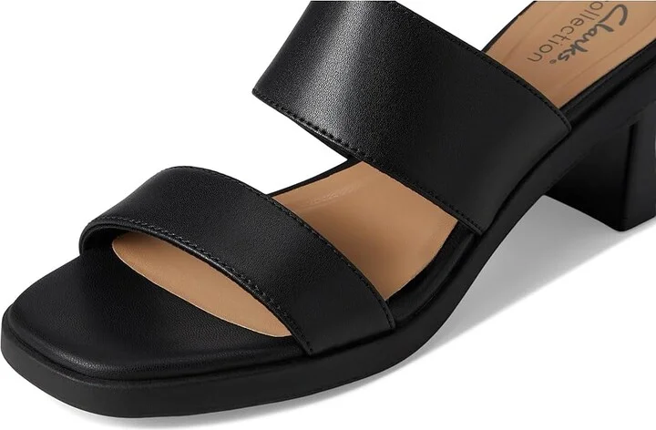 Clarks Jaylan Dusk Women's Sandals Black Leather : 6.5 B - Medium, Leather/Rubber - Image 7