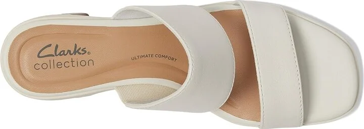 Clarks Jaylan Dusk Women's Sandals White Leather : 9.5 B - Medium, Leather/Rubber - Image 2