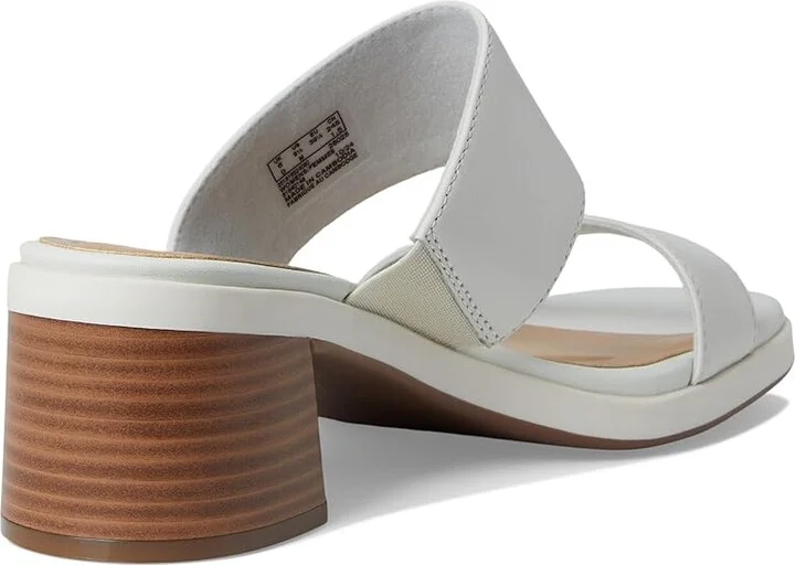 Clarks Jaylan Dusk Women's Sandals White Leather : 9.5 B - Medium, Leather/Rubber - Image 4