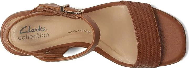 Clarks Jaylan Ray Women's Sandals Tan Leather : 9 B - Medium - Image 2