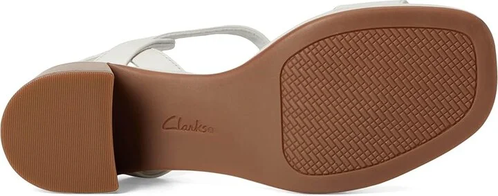 Clarks Jaylan Ray Women's Sandals White Leather : 8.5 B - Medium - Image 3