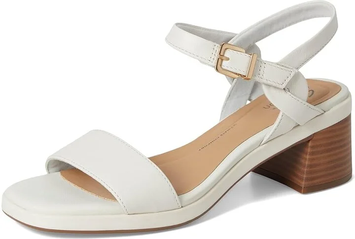 Clarks Jaylan Ray Women's Sandals White Leather : 8.5 B - Medium - Image 5