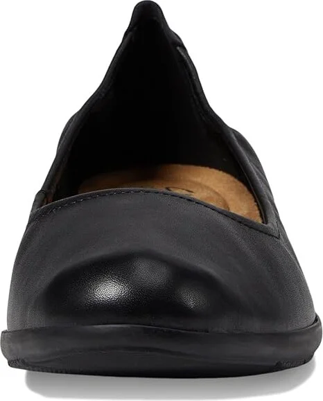 Clarks Jenette Ease Women's Shoes Black Leather 1 : 6.5 B - Medium - Image 2