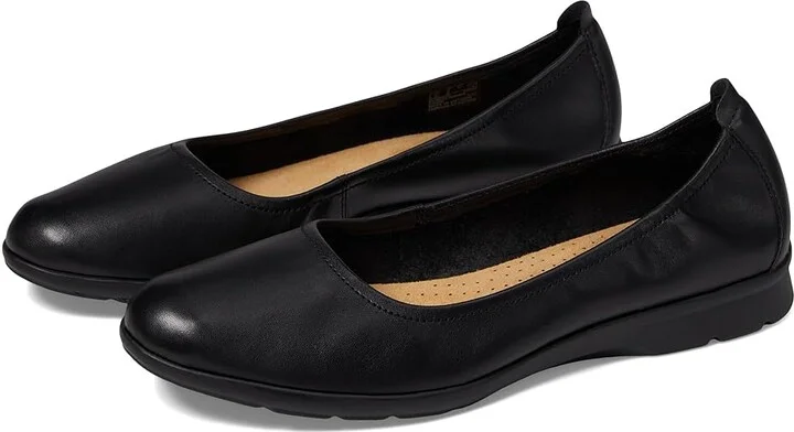 Clarks Jenette Ease Women's Shoes Black Leather 1 : 6.5 B - Medium