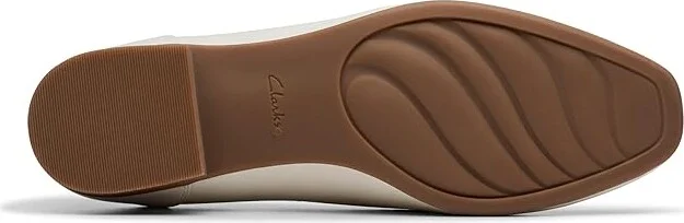 Clarks Juliet Aster High Women's Heels Off-White Leather : 12 A - Narrow, Leather/Rubber - Image 3