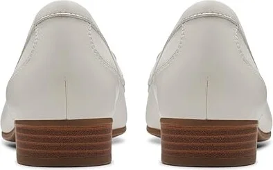 Clarks Juliet Aster High Women's Heels Off-White Leather : 12 A - Narrow, Leather/Rubber - Image 4