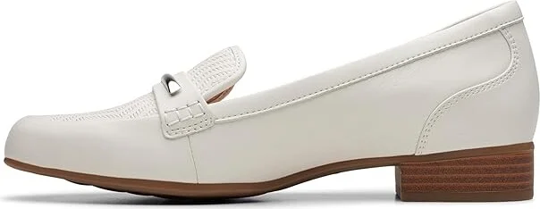 Clarks Juliet Aster High Women's Heels Off-White Leather : 12 A - Narrow, Leather/Rubber - Image 5