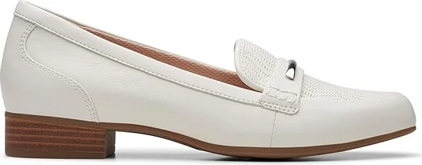 Clarks Juliet Aster High Women's Heels Off-White Leather : 12 A - Narrow, Leather/Rubber - Image 6