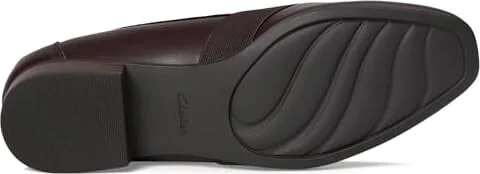 Clarks Juliet Beat Women's Flat Shoes Merlot Leather : 9.5 B - Medium - Image 3