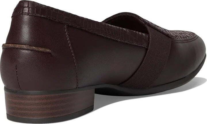 Clarks Juliet Beat Women's Flat Shoes Merlot Leather : 9.5 B - Medium - Image 4