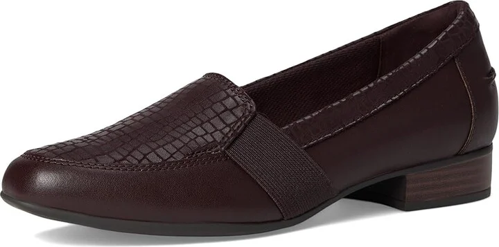 Clarks Juliet Beat Women's Flat Shoes Merlot Leather : 9.5 B - Medium - Image 5
