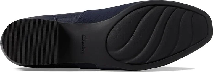 Clarks Juliet Gem High Women's Heels Navy Leather : 7.5 B - Medium, Leather/Rubber - Image 3