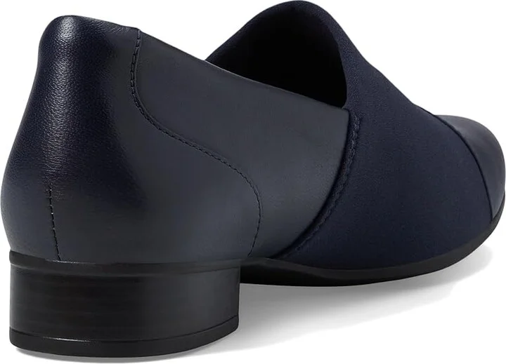 Clarks Juliet Gem High Women's Heels Navy Leather : 7.5 B - Medium, Leather/Rubber - Image 4