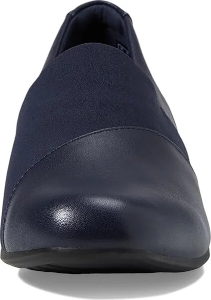 Clarks Juliet Gem High Women's Heels Navy Leather : 7.5 B - Medium, Leather/Rubber - Image 5