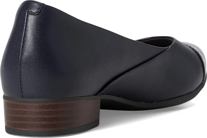 Clarks Juliet Rise Women's Slip-on Dress Shoes Navy Leather : 6.5 D - Wide - Image 4