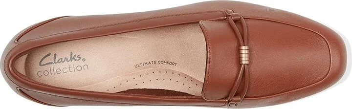 Clarks Juliet Shine High Women's Heels Tan Leather : 8 B - Medium - Image 2